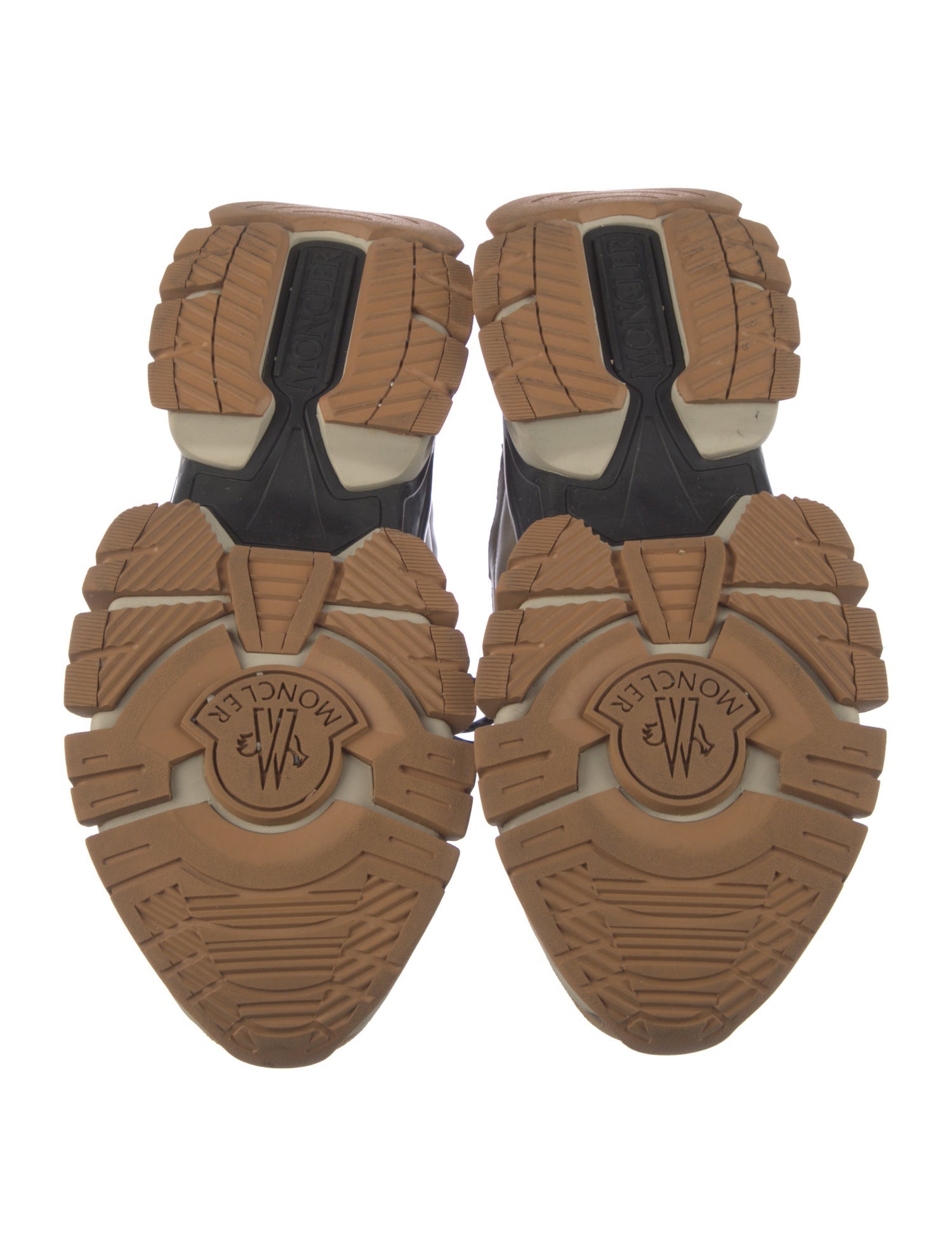 Moncler Suede Colorblock Pattern Sneakers